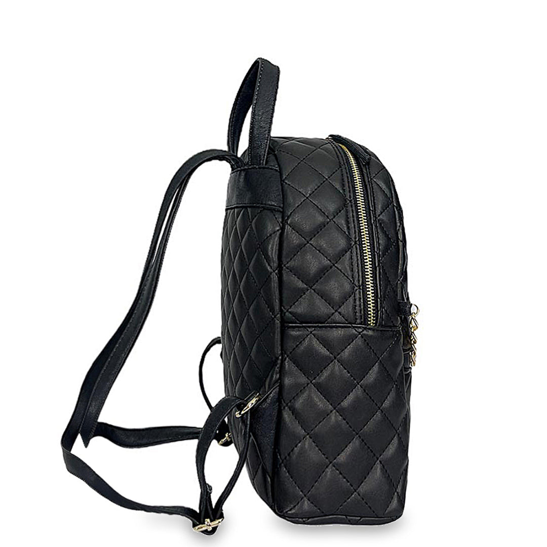 Γυναικεία τσάντα πλάτης maxi Quilted Μαύρο