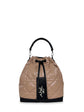 Γυναικεία τσάντα πλάτης bucket Rebecca Κάραμελ