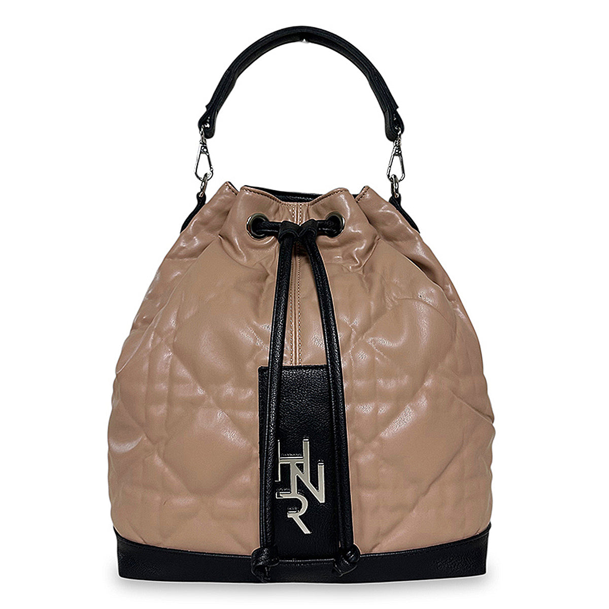 Γυναικεία τσάντα πλάτης bucket Rebecca Κάραμελ