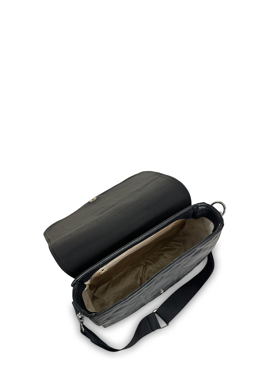 Γυναικεία τσάντα χιαστί flap Rebecca Μαύρο