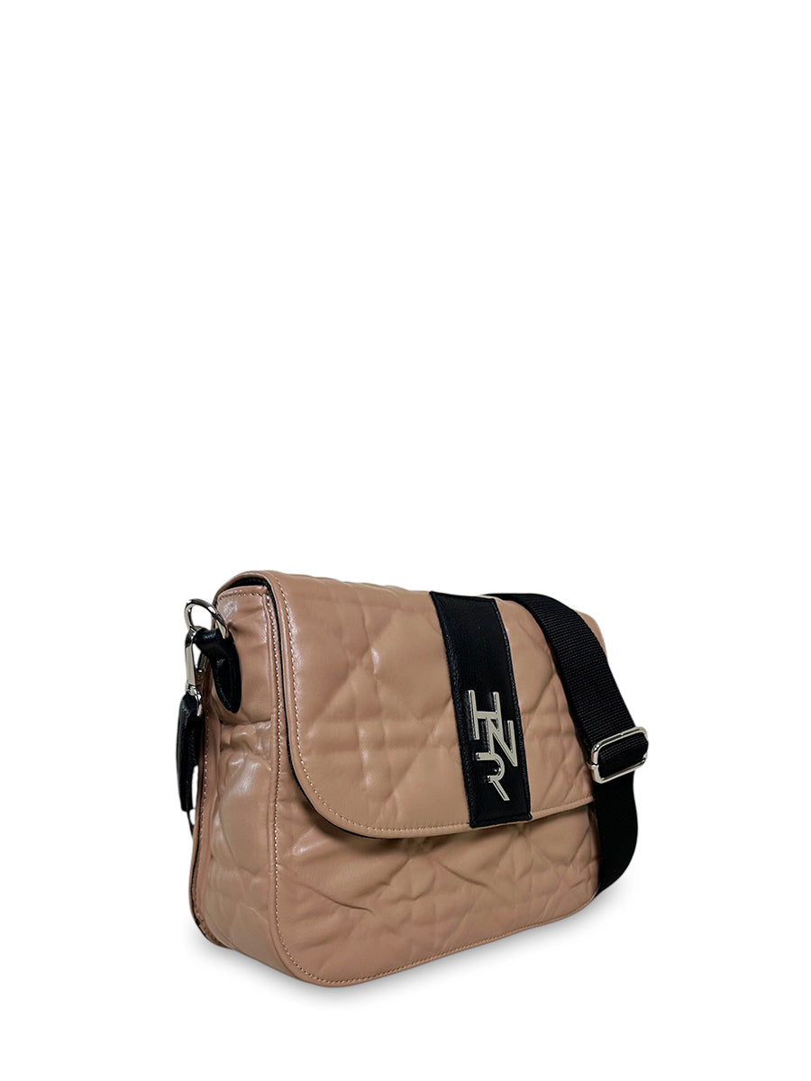 Γυναικεία τσάντα χιαστί flap Rebecca Κάραμελ