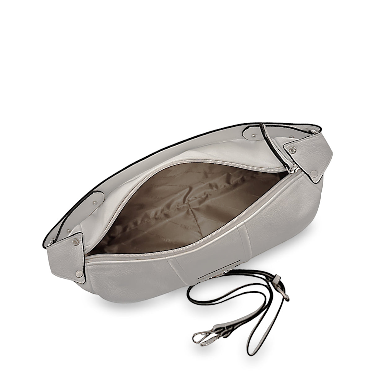 Γυναικεία τσάντα ώμου hobo Roots Λευκό