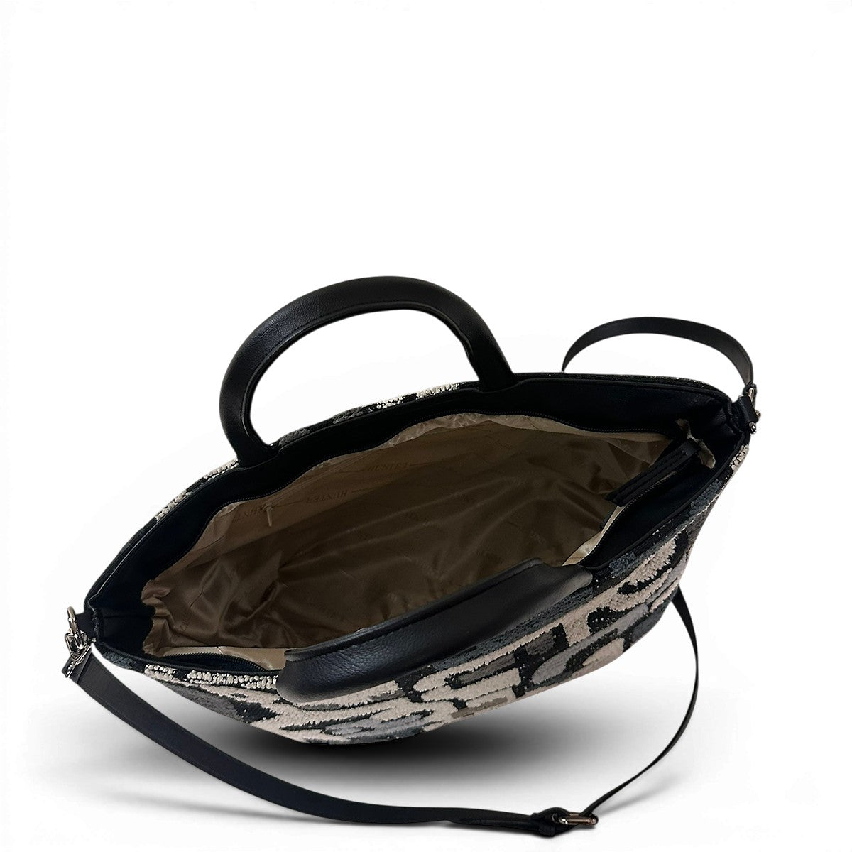 Εσωτερικό της τσάντας maxi tote Rosa πολύχρωμο μπλε Hunter με τυπωμένη φόδρα