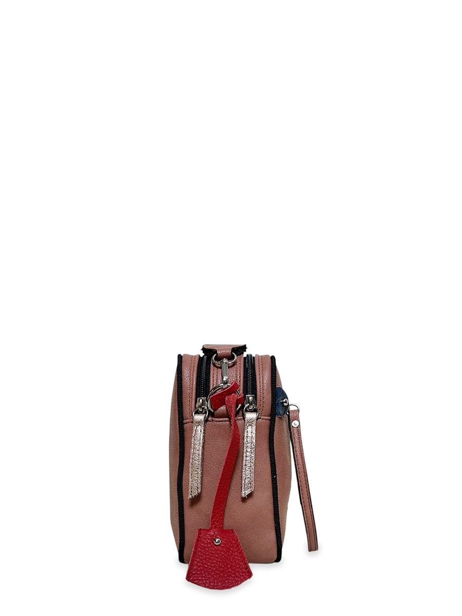 Γυναικεία τσάντα χιαστί boxy Safari Σομόν