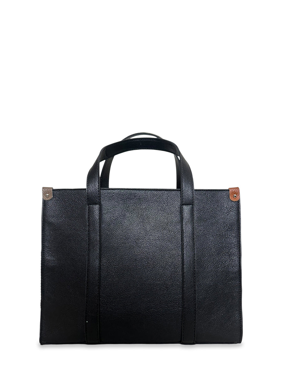 Γυναικεία τσάντα ώμου tote frame Safari Μαύρο