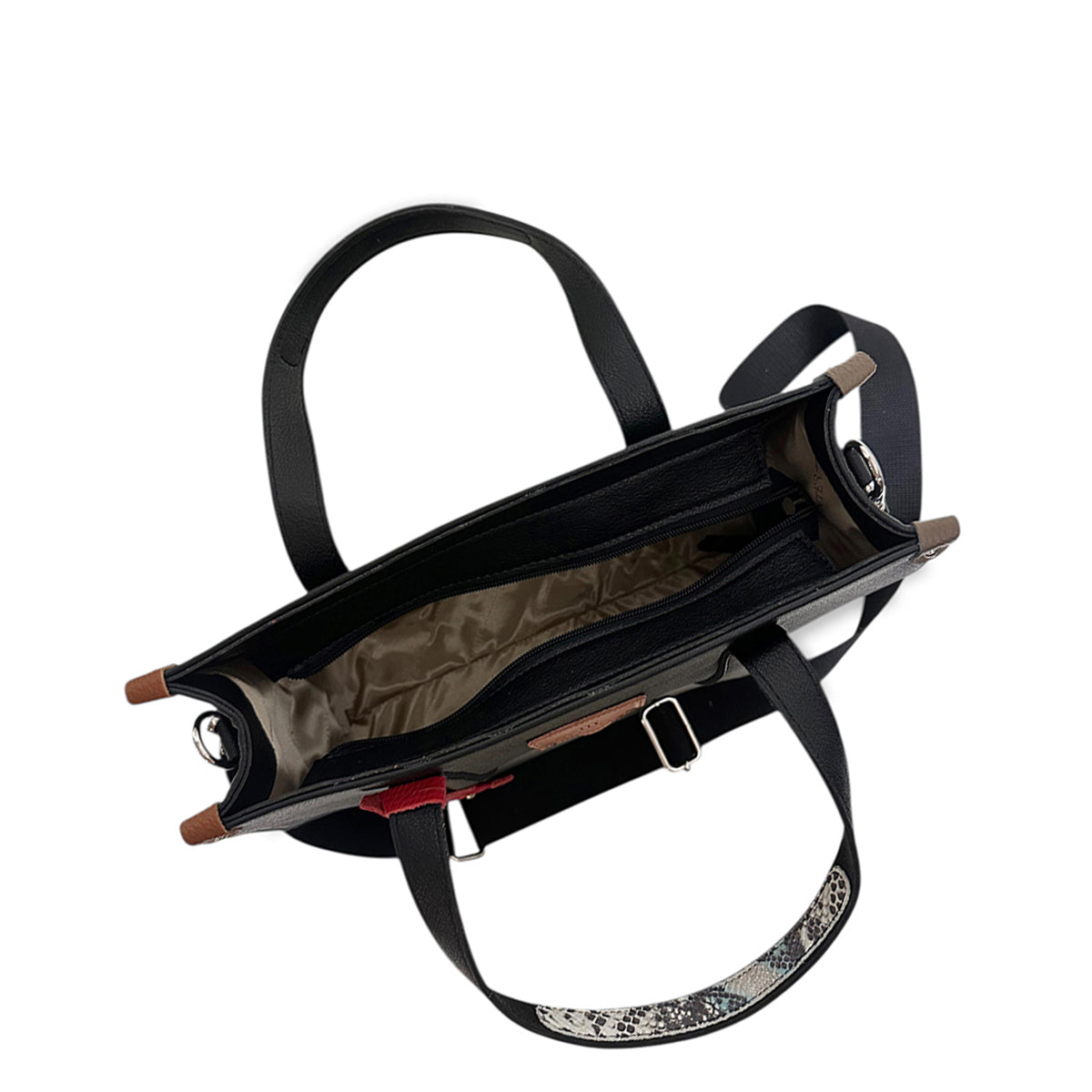 Γυναικεία τσάντα ώμου tote frame Safari Μαύρο