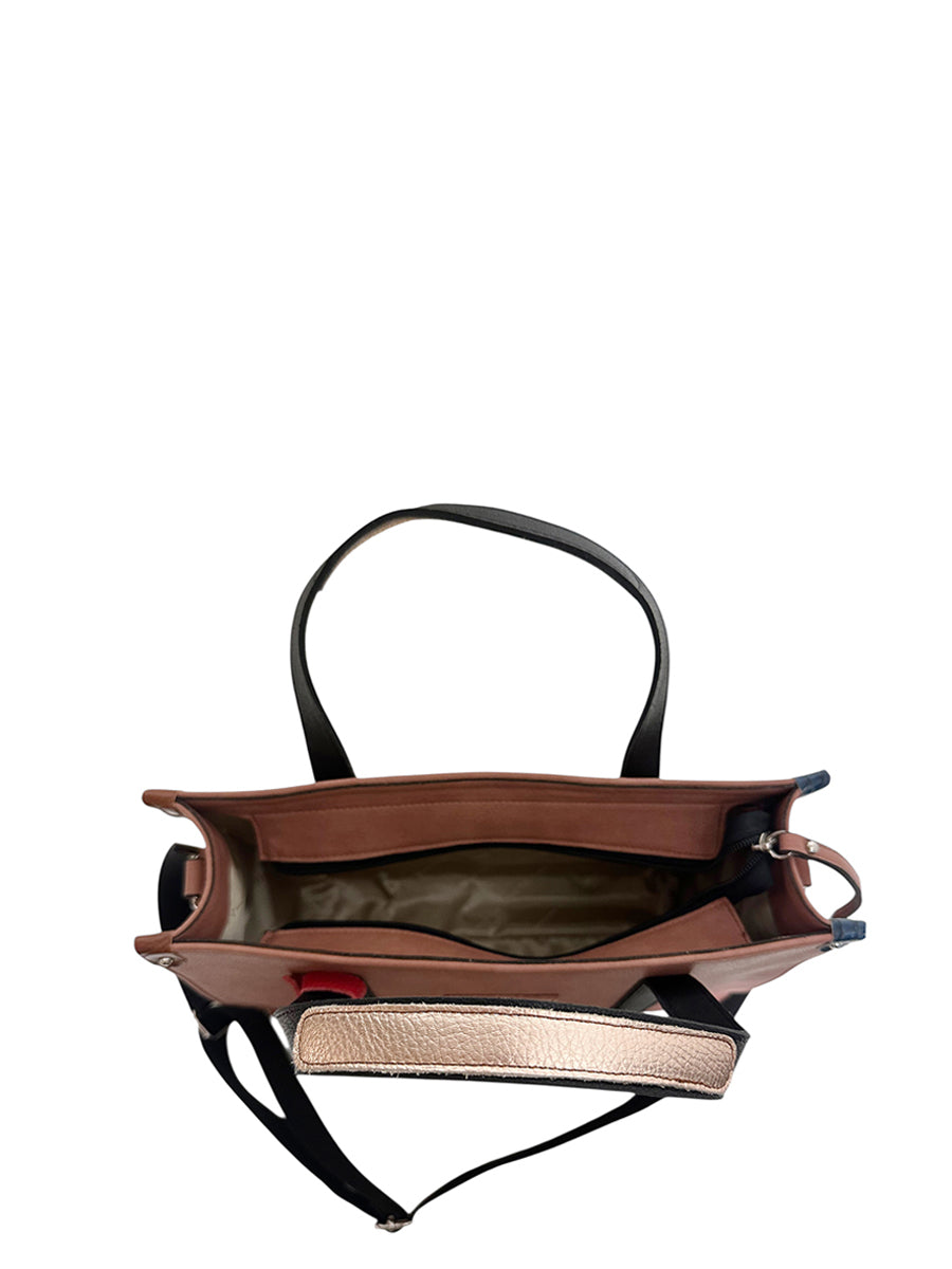 Γυναικεία τσάντα ώμου tote frame Safari Σομόν