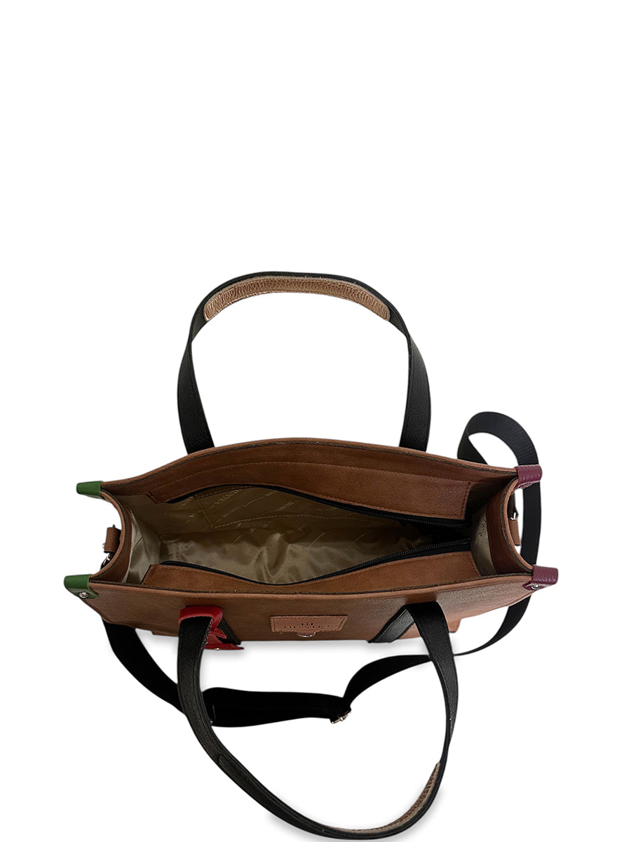 Γυναικεία τσάντα ώμου tote frame Safari Ταμπά