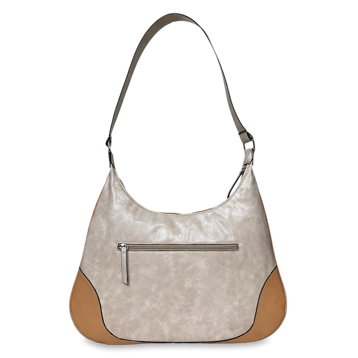 Γυναικεία τσάντα ώμου hobo thin Solea Μπεζ