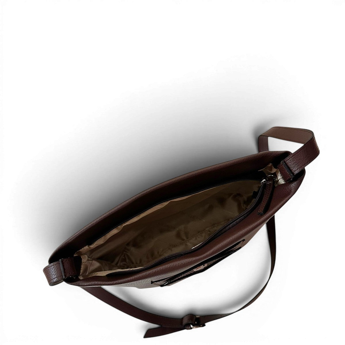 Τσάντα Χιαστί messenger Tie καφέ Hunter, διαστάσεις μήκος 26 εκ., πλάτος 8,5 εκ., ύψος 27 εκ.