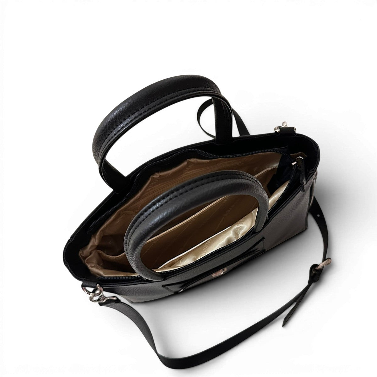 Τσάντα Ώμου tote Tie μαύρο Hunter, διαστάσεις μήκος 31 εκ., πλάτος 11 εκ., ύψος 23,5 εκ.