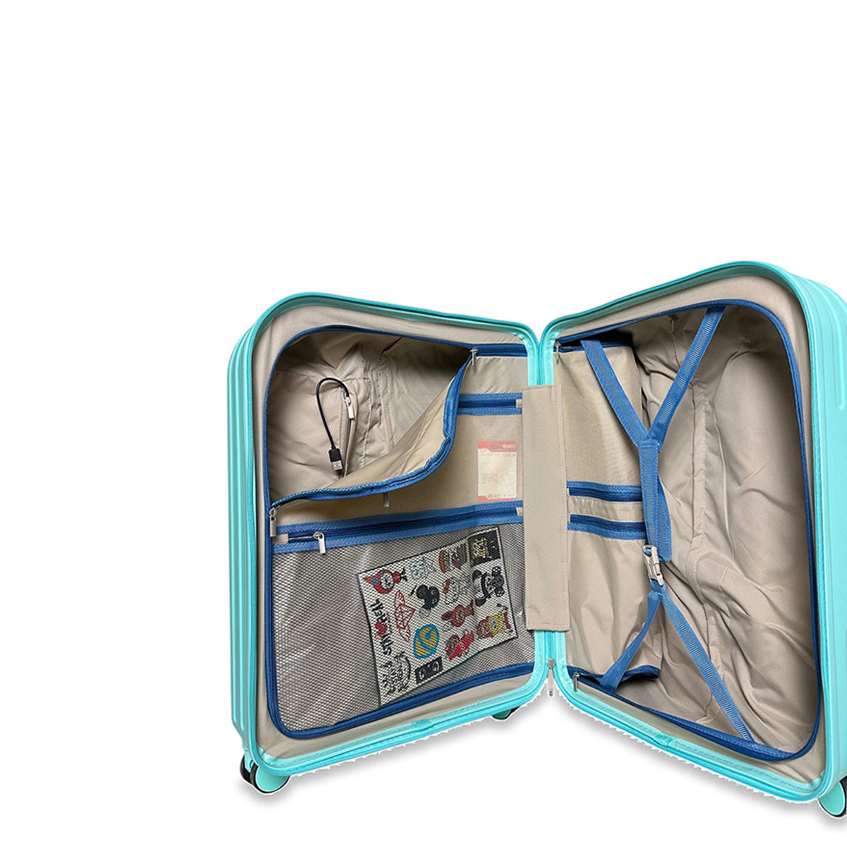 Βαλίτσα Μεσαία PC Tinos Τυρκουάζ