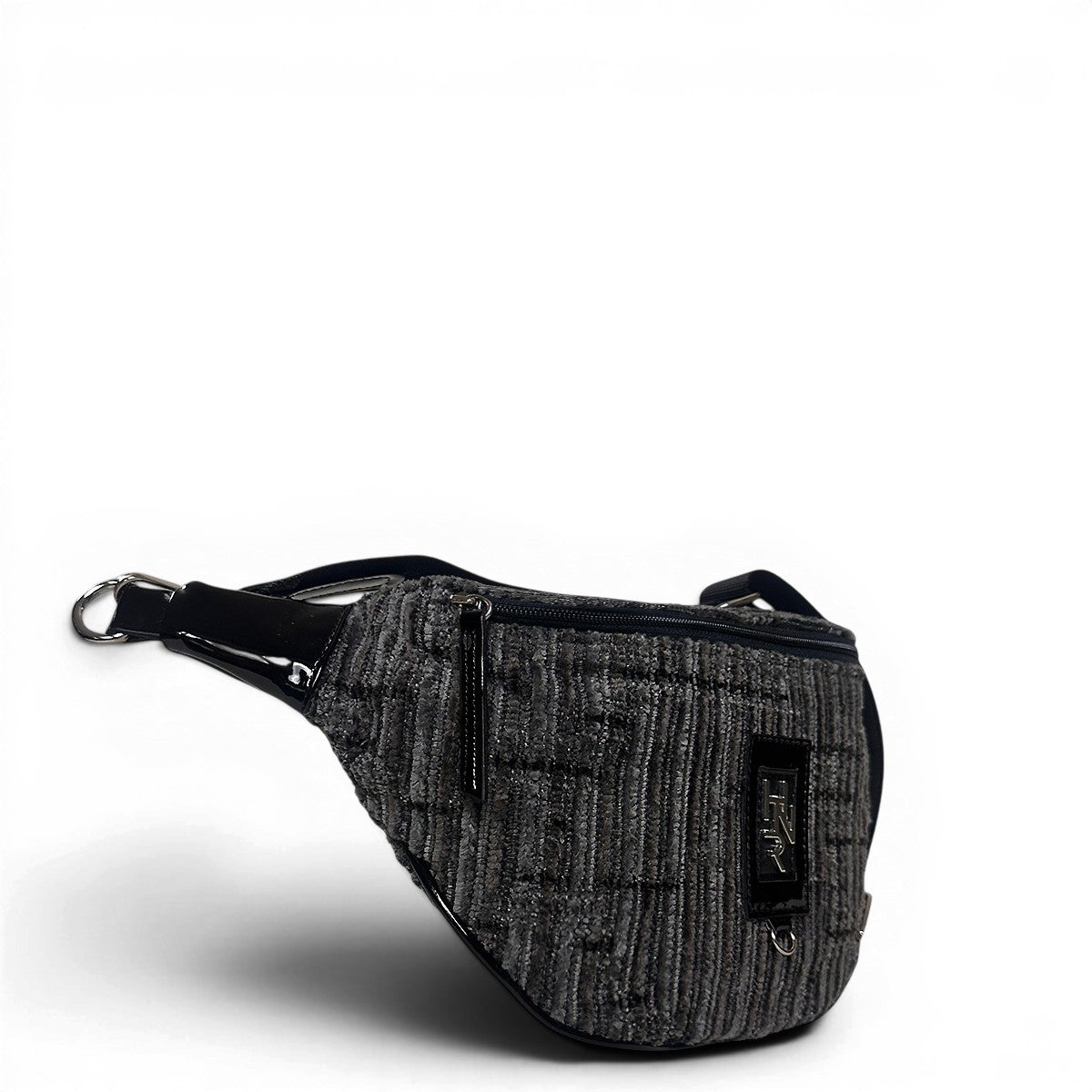 Τσάντα Μέσης crossbody Velvet μαύρο Hunter με βελούδινη υφή