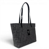 Τσάντα Ώμου shopper Velvet μαύρο Hunter με βελούδινη υφή