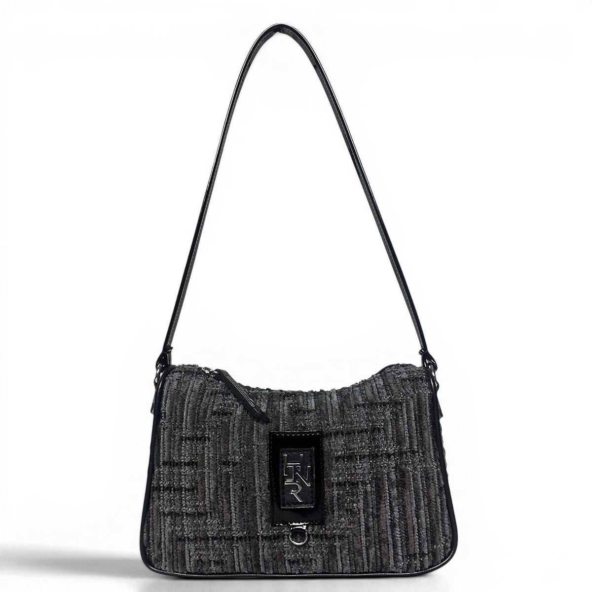 Γυναικεία Τσάντα Ώμου mini Velvet Μαύρο Hunter