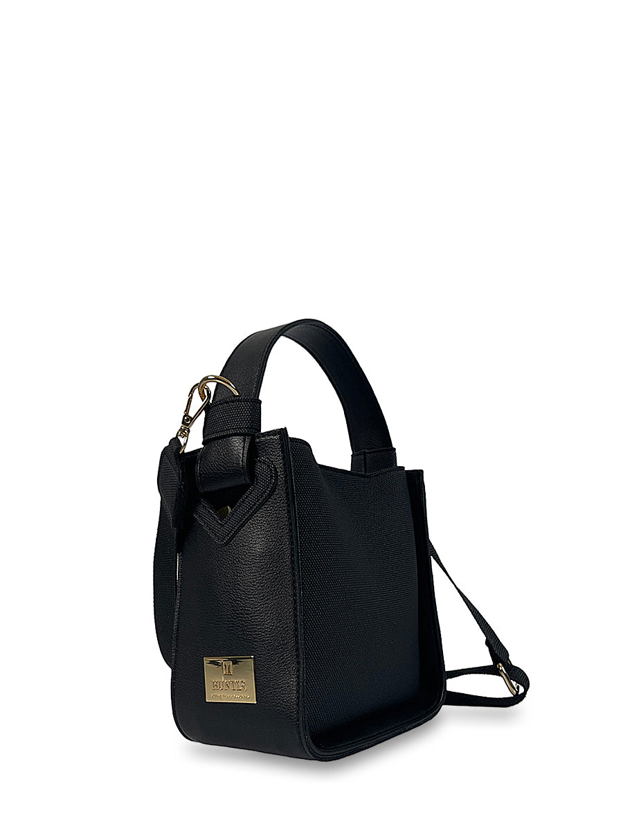 Γυναικεία τσάντα χιαστί boxy Venezia Μαύρο