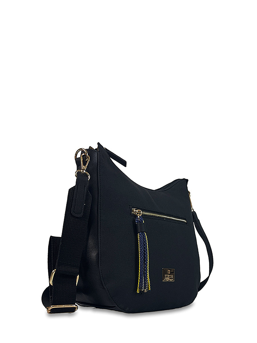 Γυναικεία τσάντα ώμου hobo Venezia Μαύρο