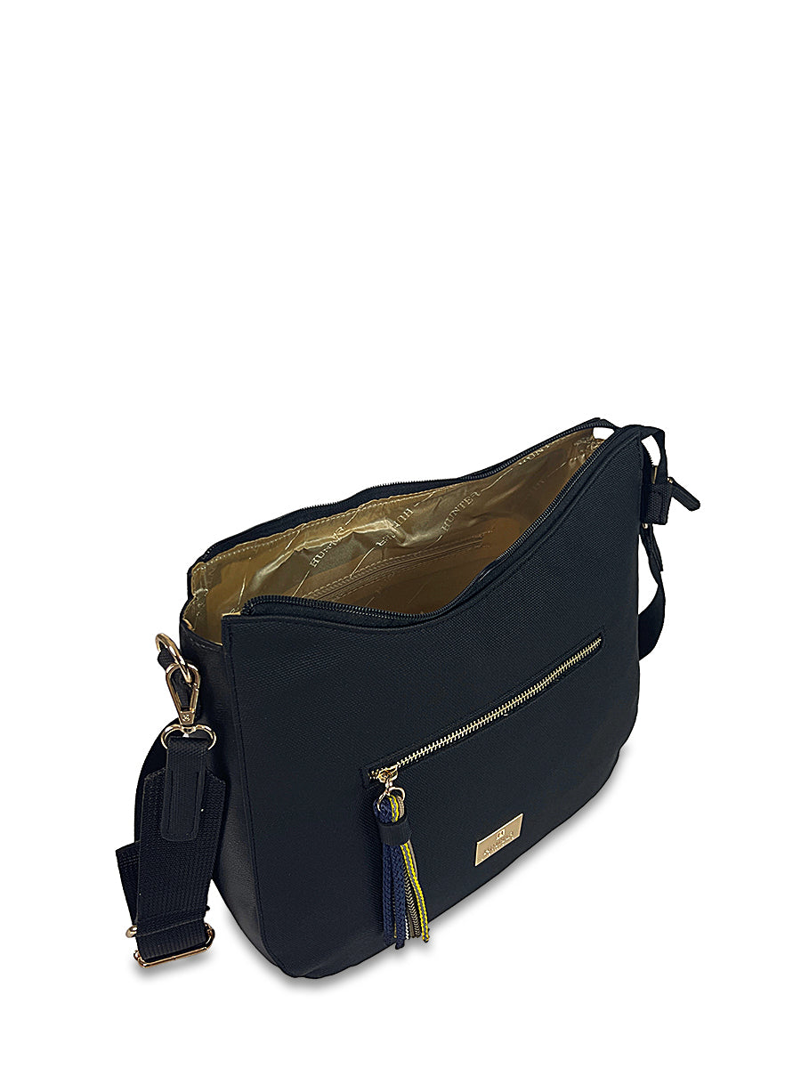 Γυναικεία τσάντα ώμου hobo Venezia Μαύρο