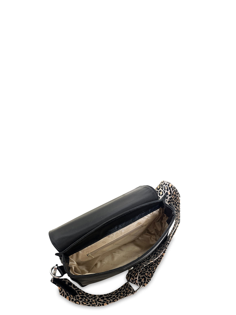 Γυναικεία τσάντα χιαστί baguette Glossy Μαύρο