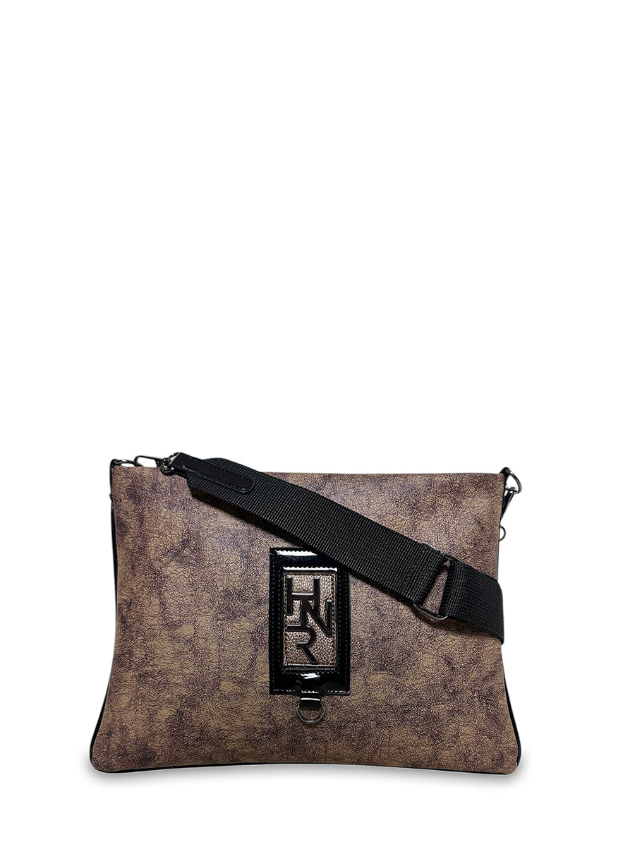 Γυναικεία τσάντα χειρός pouch Coffee Καφέ