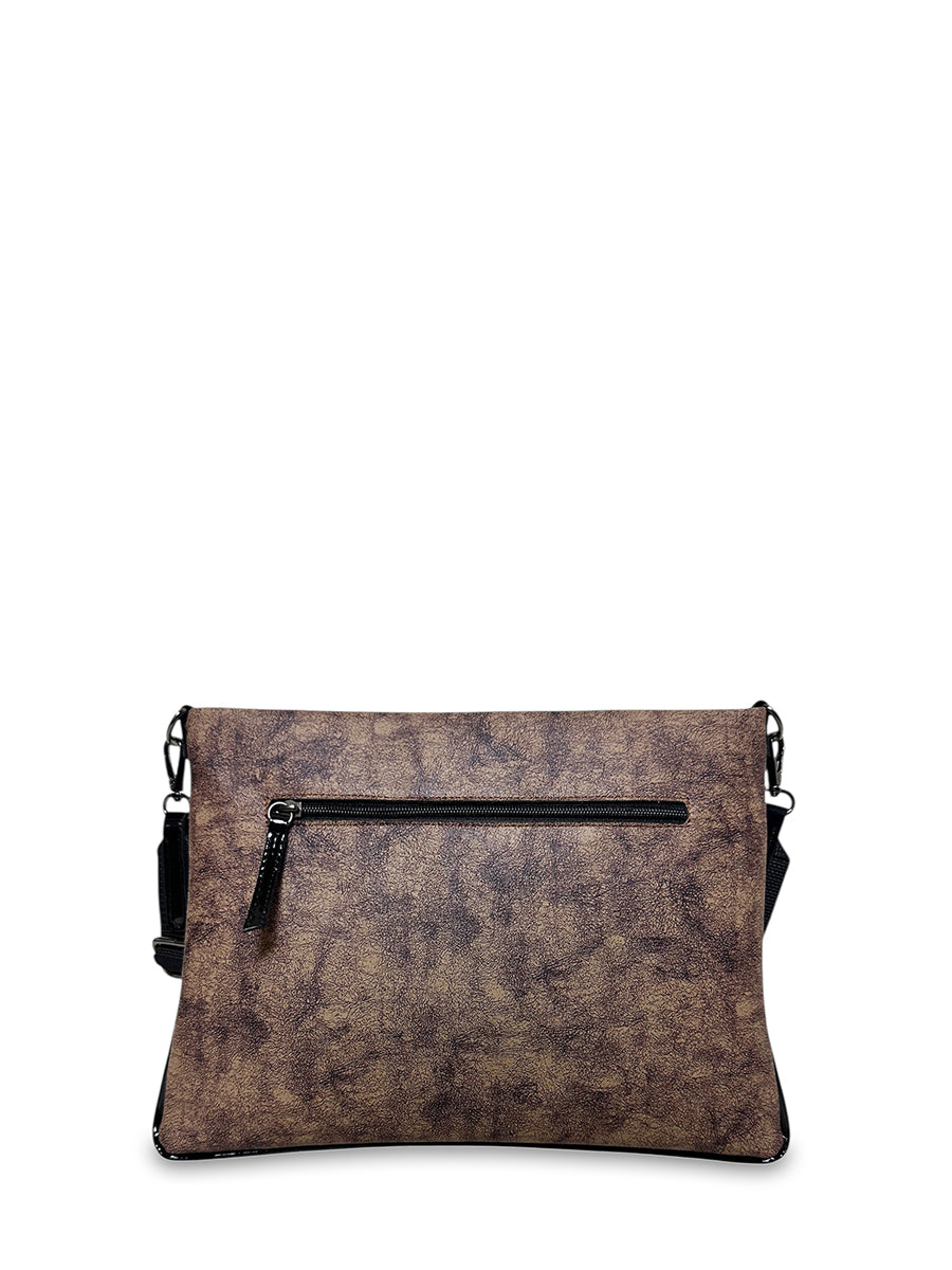 Γυναικεία τσάντα χειρός pouch Coffee Καφέ